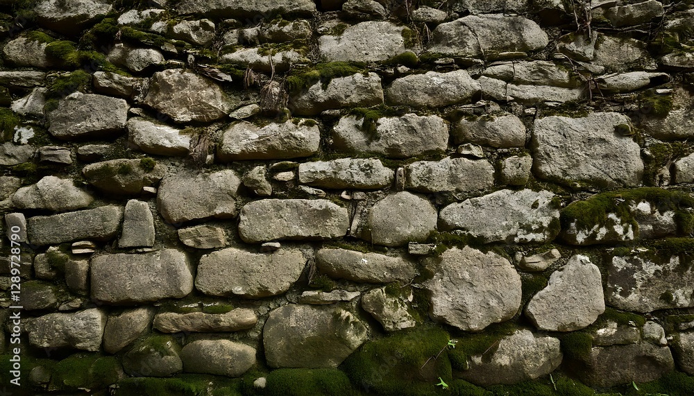 Ancient stone wall with aged and textured surfaces, perfect for fantasy settings. Ancient stone wall with aged and textured surfaces, perfect for fantasy settings.