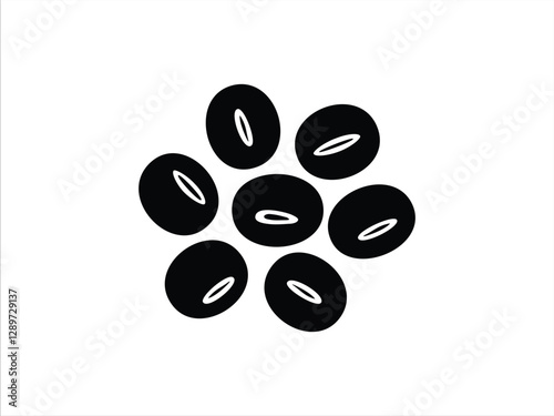 Mung beans, peanut, beans icon vector isolated white