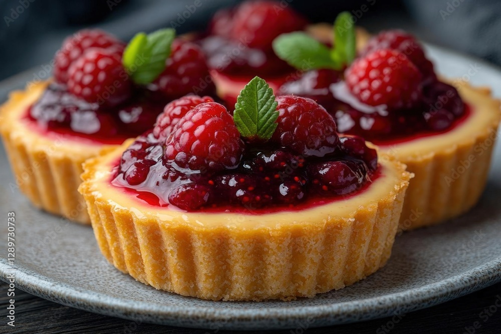 Delicious Raspberry Cheesecake Tarts Delicious Raspberry Cheesecake Tarts