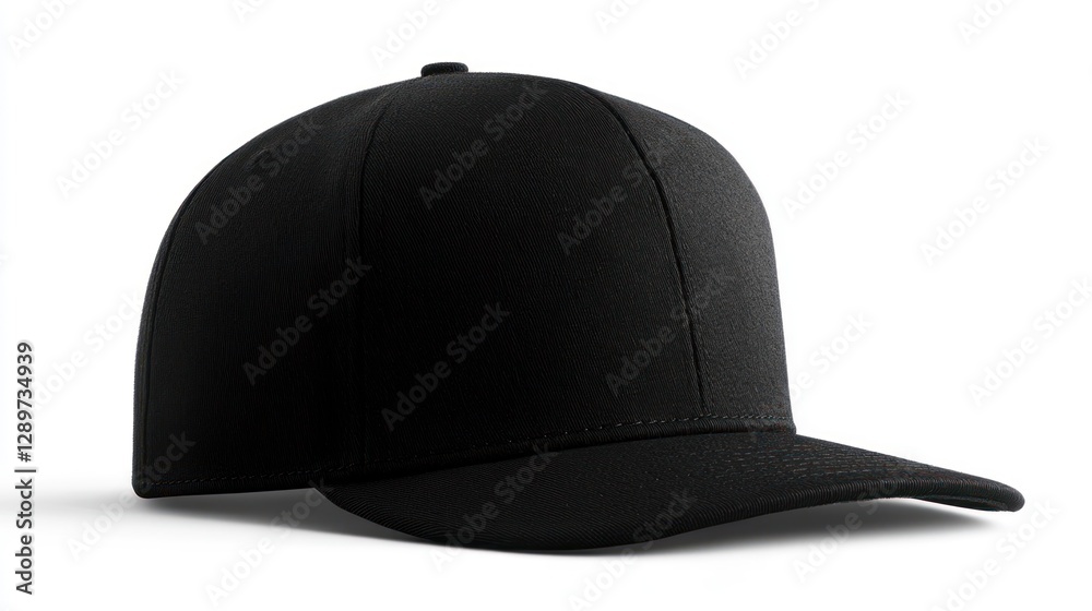 Black cap mockup, studio shot, white background, design Black cap mockup, studio shot, white background, design