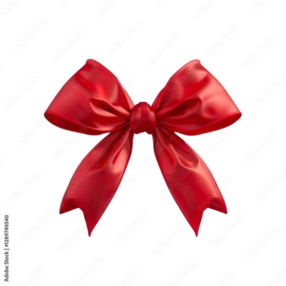 Red satin ribbon bow isolated on black background elegant gift decoration Red satin ribbon bow isolated on black background elegant gift decoration
