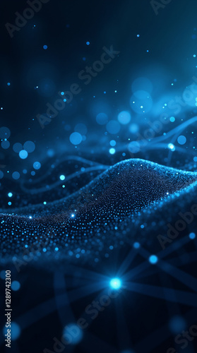 Abstract futuristic background on the theme of artificial intelligence and technology