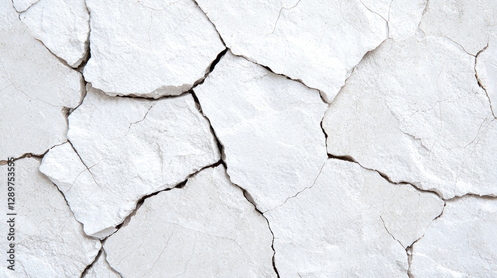 Fototapeta premium Cracked White Surface Texture