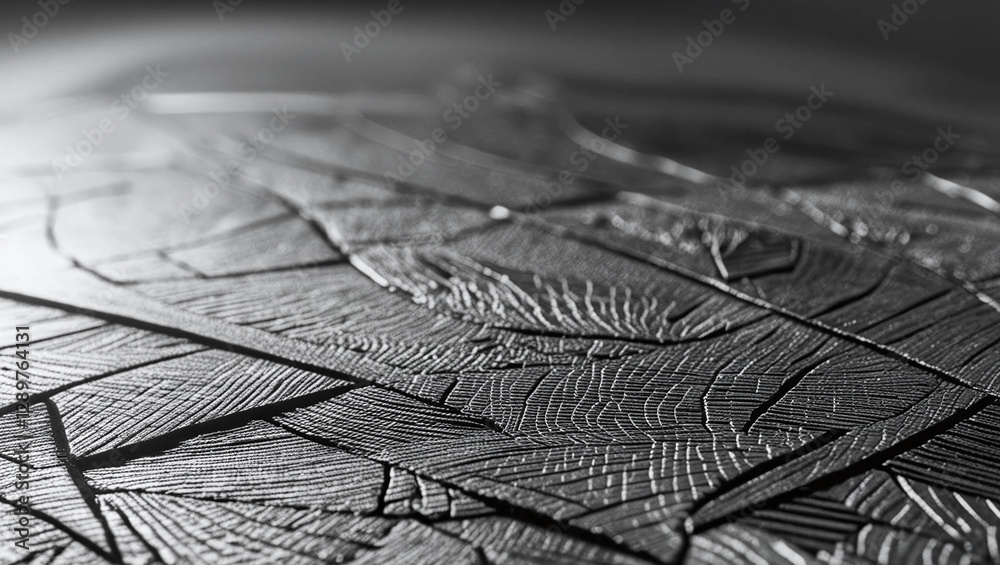 Fototapeta premium leaf on black