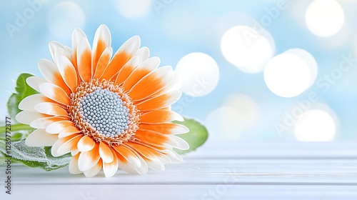 Vibrant orange flower nature close-up bright background artistic concept