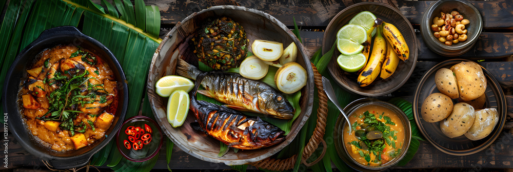 Capturing the Flavors of Rwanda: An Assortment of Traditional Dishes Capturing the Flavors of Rwanda: An Assortment of Traditional Dishes