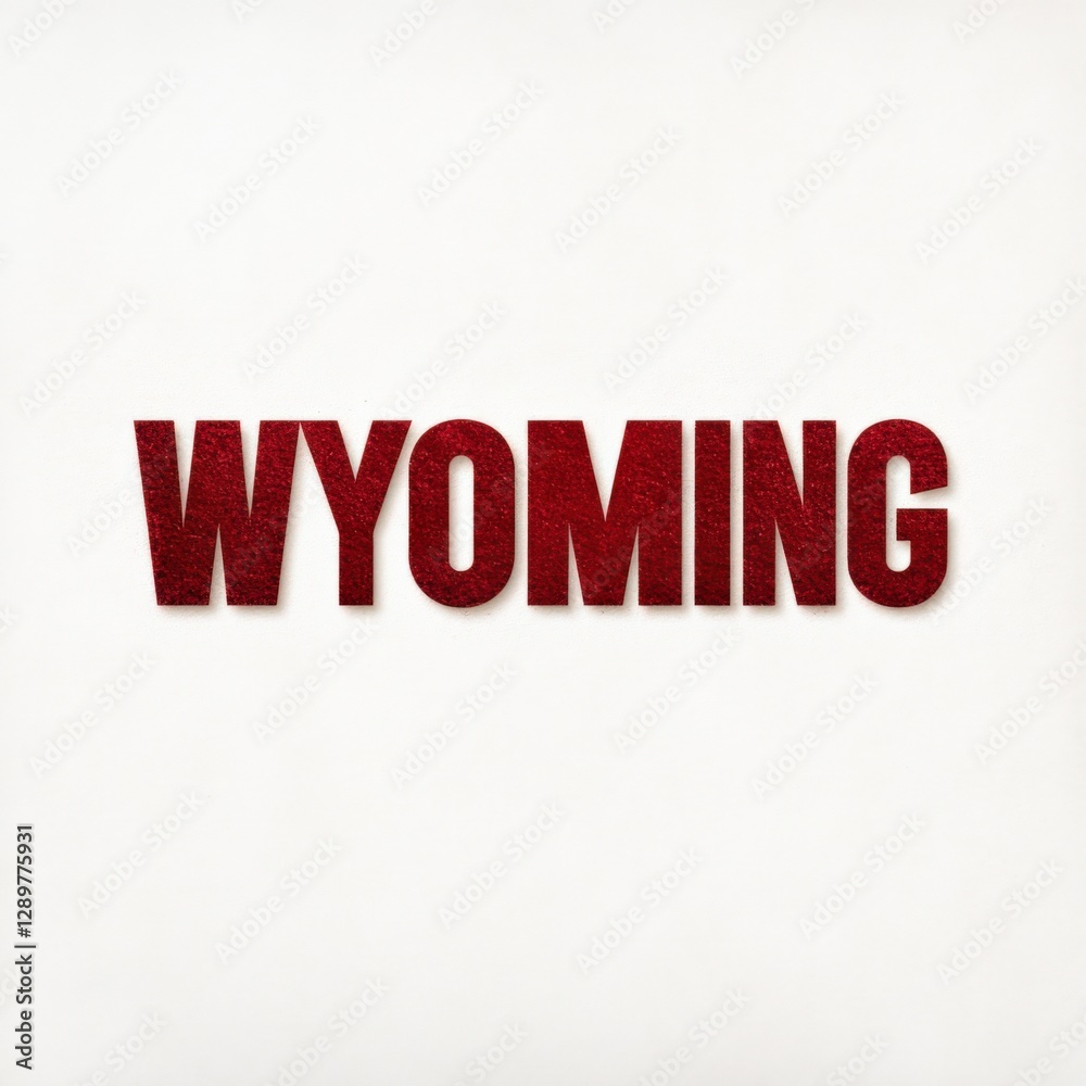 wyoming sign on white background wyoming sign on white background