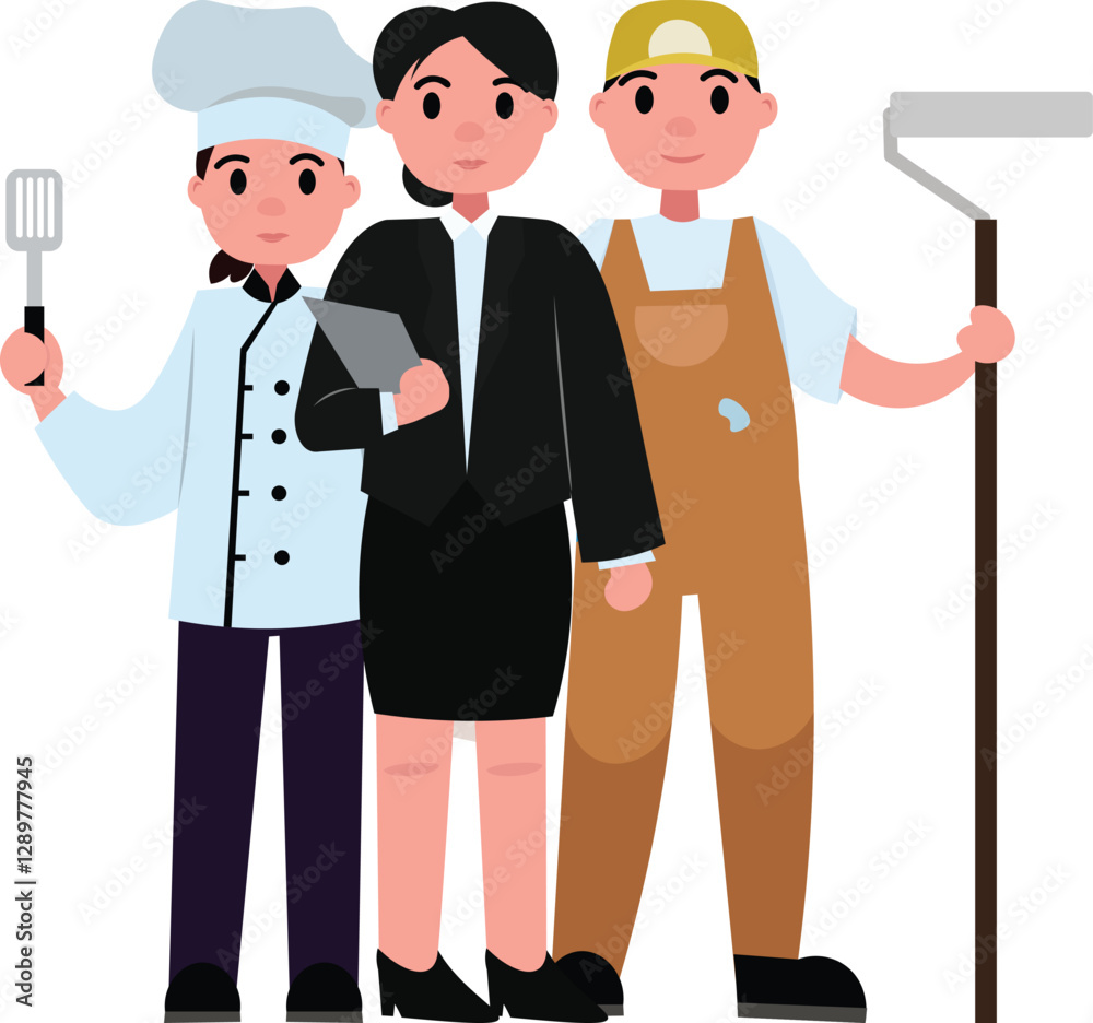 Celebrating Workers A Labor Day Illustration Set Celebrating Workers A Labor Day Illustration Set