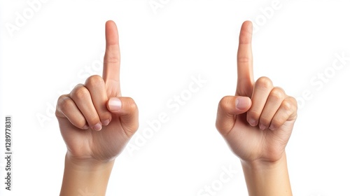 Two Hands Pointing Upward - A Clear Message