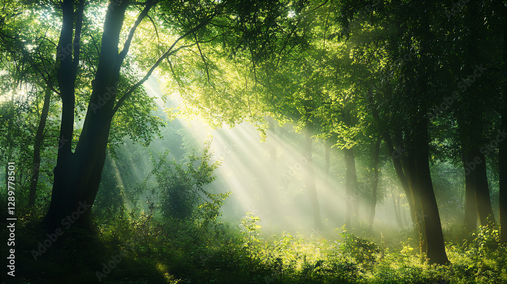 Obraz premium morning in the forest