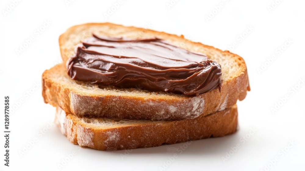 Toast with chocolate hazelnut spread Toast with chocolate hazelnut spread