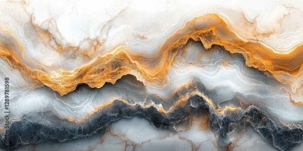 Fototapeta premium Abstract Beige Marble Texture with Intricate Veins and Swirls in Classic Painting Style