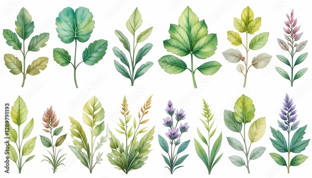 Fototapeta premium Plant background image, leaf natural texture banner