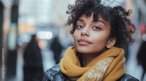 Confident Young Woman Posing, Urban Street Style, Cool Attitude