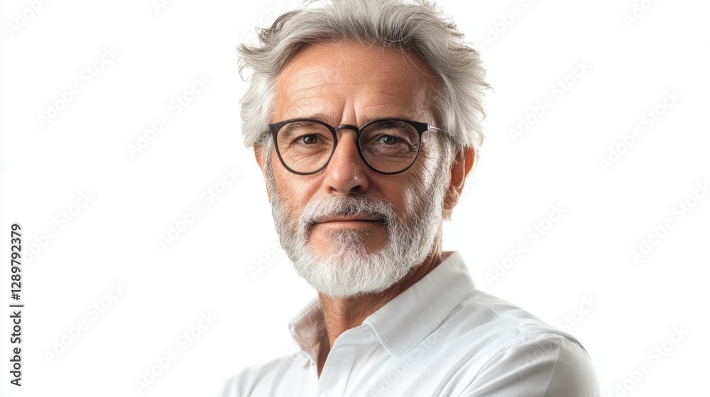 Confident Senior Man Portrait: Authentic, Stylish & Natural Confident Senior Man Portrait: Authentic, Stylish & Natural