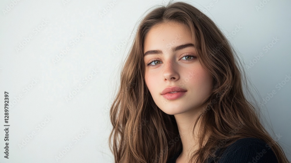 Portrait of a girl looking at the camera, casual, natural light. Portrait of a girl looking at the camera, casual, natural light.