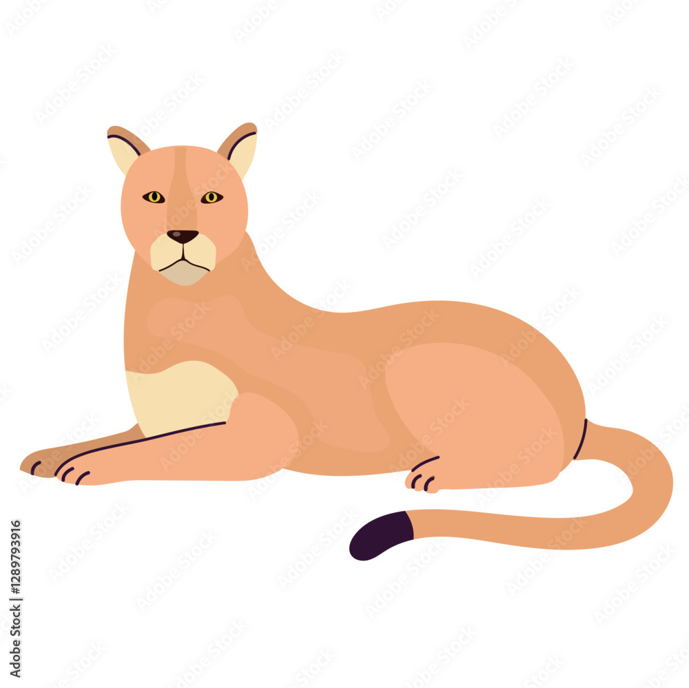 Fototapeta premium Florida panter icon clipart avatar logotype isolated illustration