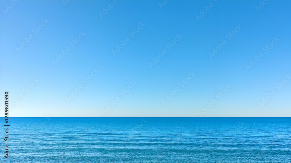 Obraz premium Vast Ocean Under a Clear Blue Sky