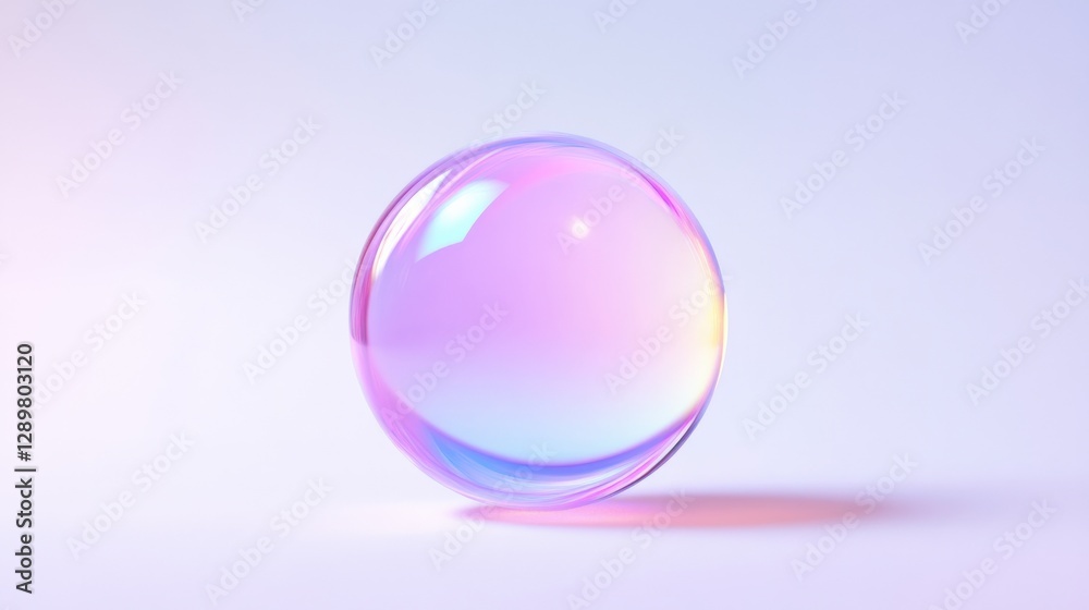 Abstract iridescent sphere with light reflections. Abstract iridescent sphere with light reflections.