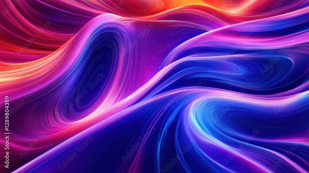 Fototapeta premium Vibrant Abstract Background with Flowing Curves in Purple and Blue Hues