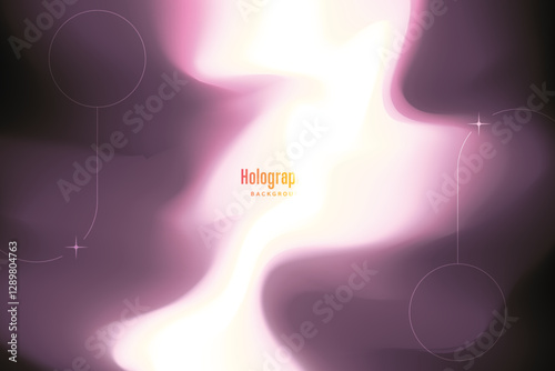 Holographic Dreamscapes Abstract Iridescence Holo Background Pastel Gradient. Trendy Modern Design Gradient Futuristic Iridescent Background
