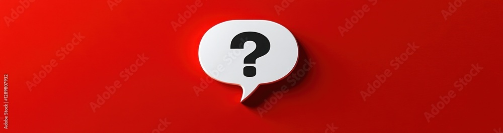 Question Mark on Red Background for Business Support Concept Question Mark on Red Background for Business Support Concept