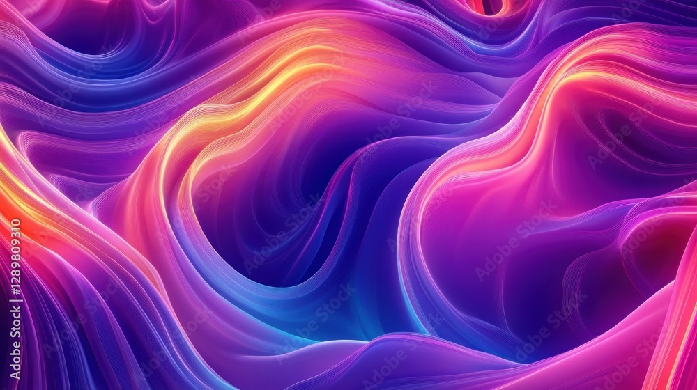 Obraz premium Vibrant Abstract Fluid Shapes Background Neon Gradient Design