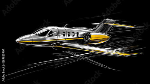  Private Jet Sketch