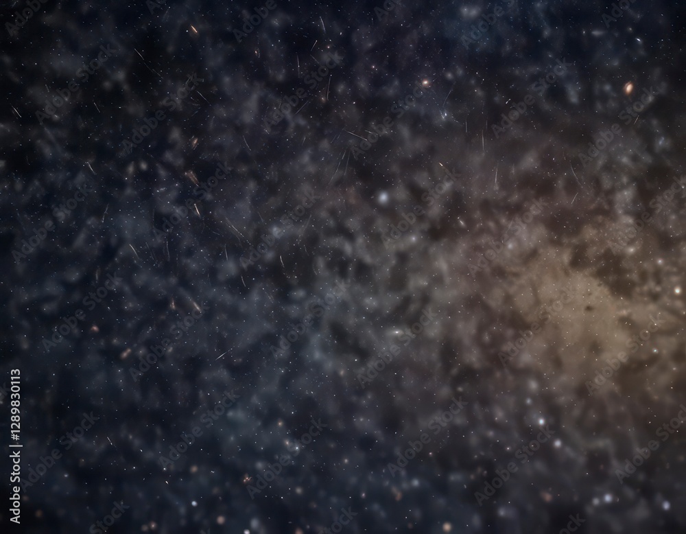 Obraz premium Starry Night Sky with Sparkling Glitter Bokeh, glitter bokeh, dark blue frame