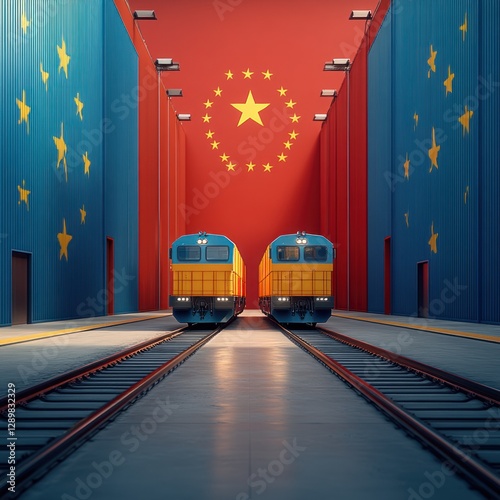 Trade Relationship Between China and the European Union Concept with Cheap Products and Trade Deficit