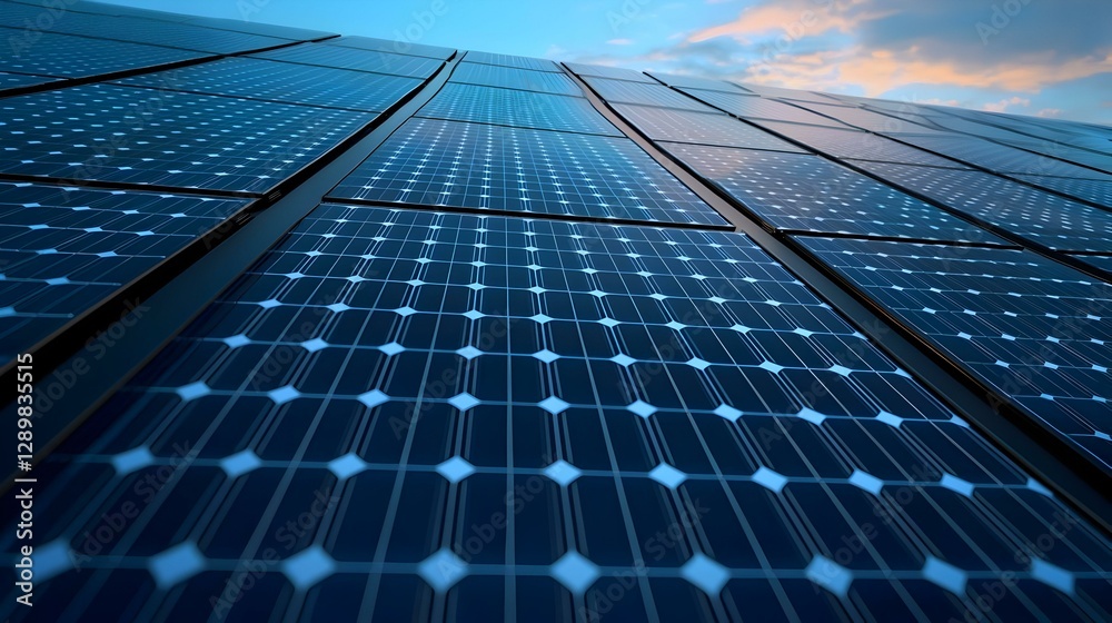 Fototapeta premium Solar Panels Energy Renewable Electricity