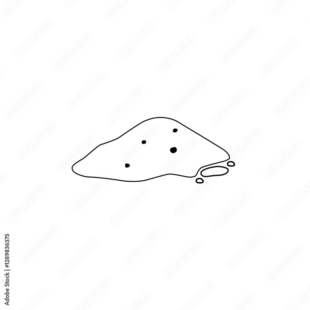 Simple sand pile line icon Simple sand pile line icon