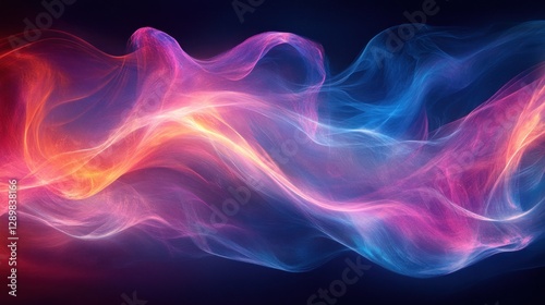 Vibrant Abstract Art with Swirling Lines and Fluid Dynamics in Blue Pink and Purple for Backgrounds