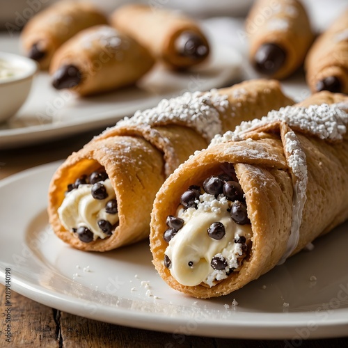 Chocolate Cream Rolled Eclair Pastries