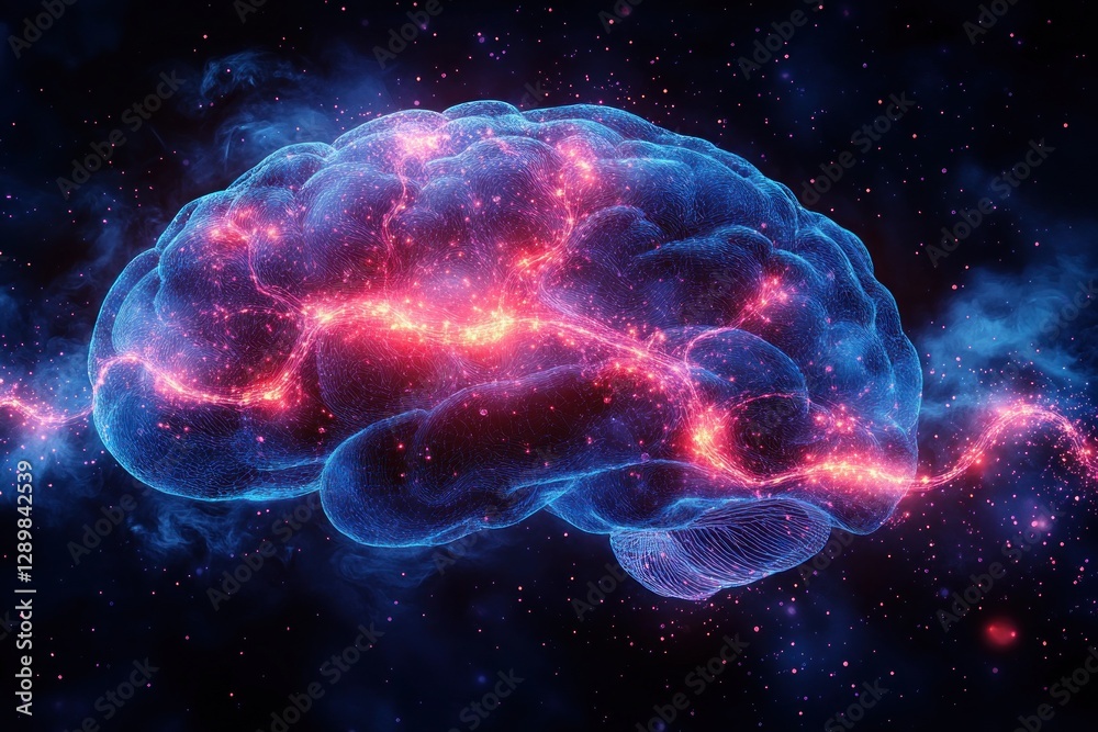 Human Brain Anatomy and Visual System with Optic Nerve X-Ray Profile and Body Contours 3D Rendering Illustration Human Brain Anatomy and Visual System with Optic Nerve X-Ray Profile and Body Contours 3D Rendering Illustration