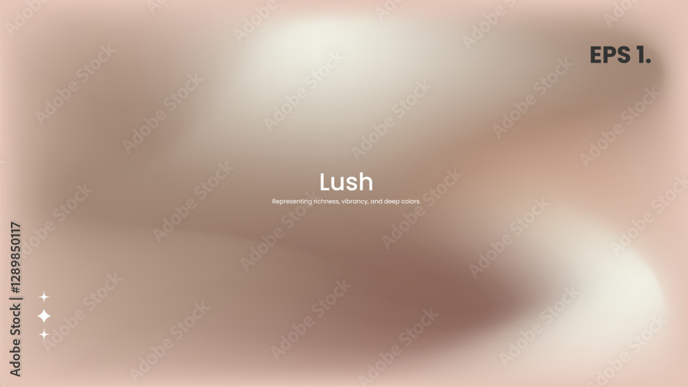 Obraz premium Abstract Mocca Mouse Brown blurred gradient fluid vector background design wallpaper template with dynamic color, waves, and geometric shape