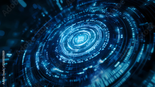 Concentric circles forming spiral pattern