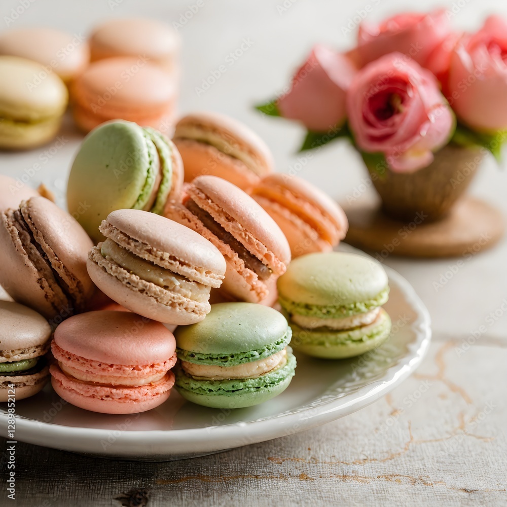 Obraz premium Pastel Rainbow Cake (Macarons)