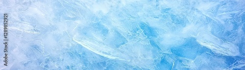 Wallpaper Mural A close-up of icy textures in various shades of blue, evoking a sense of coldness and tranquility. Torontodigital.ca