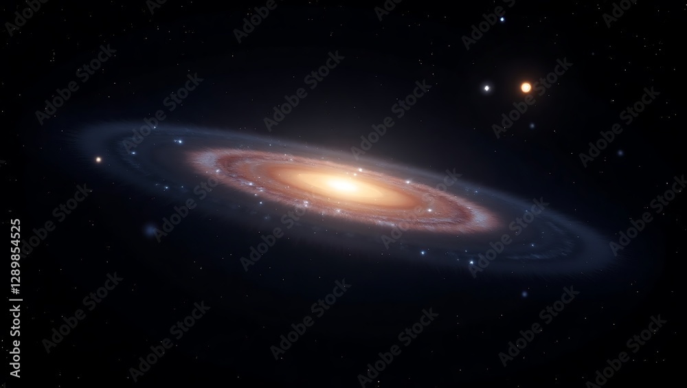Fototapeta premium Spiral Galaxy NGC 4565: A Celestial Tapestry