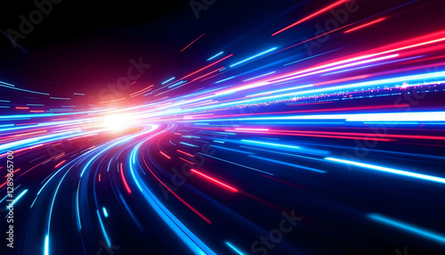glow line speed race sport light background