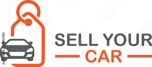 Car dealer logo flat logo design
