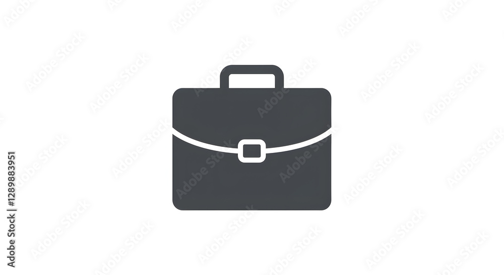 Isolated Briefcase Icon Depicts Business Concept on White Background Isolated Briefcase Icon Depicts Business Concept on White Background