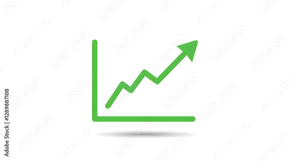 Green Upward Trend Chart Showing Business Growth and Positive Progress Green Upward Trend Chart Showing Business Growth and Positive Progress