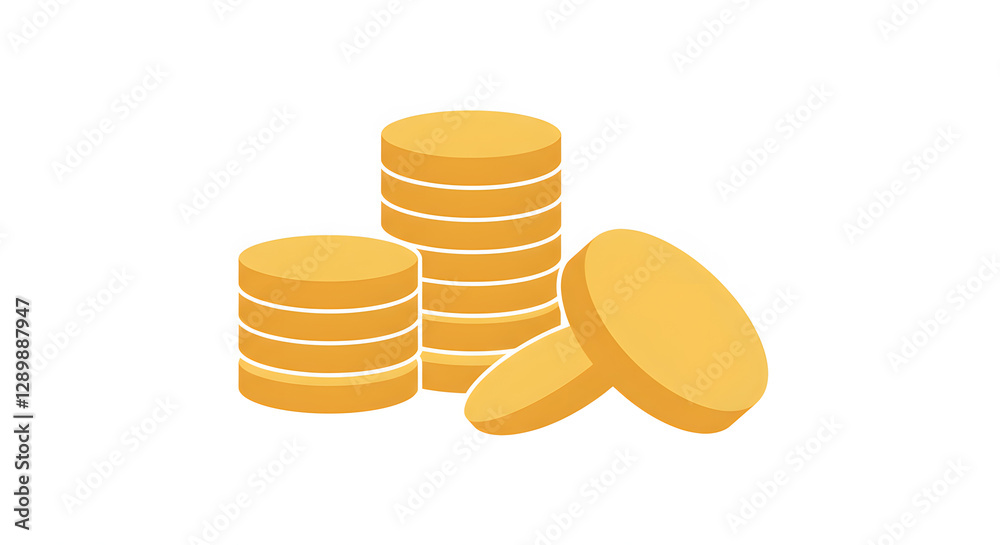 Stacks of Shiny Gold Coins Symbolize Financial Growth and Investment Stacks of Shiny Gold Coins Symbolize Financial Growth and Investment