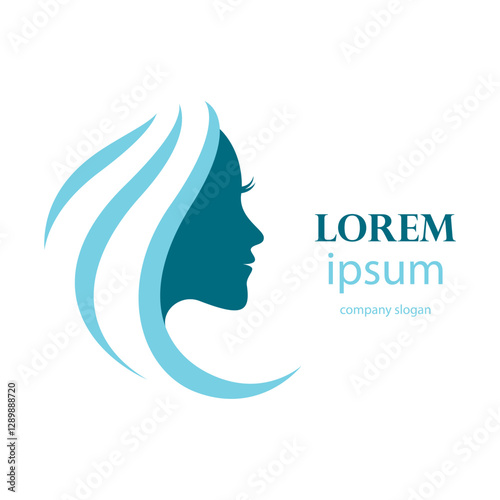 women's beauty and hair care logo design