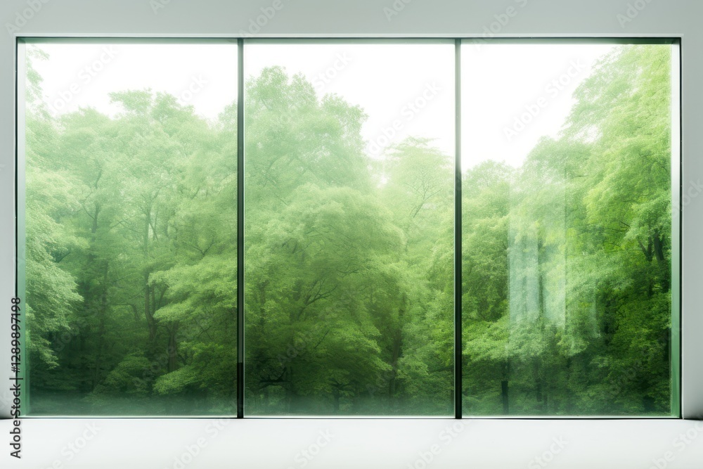 Naklejka premium Window tree nature plant.