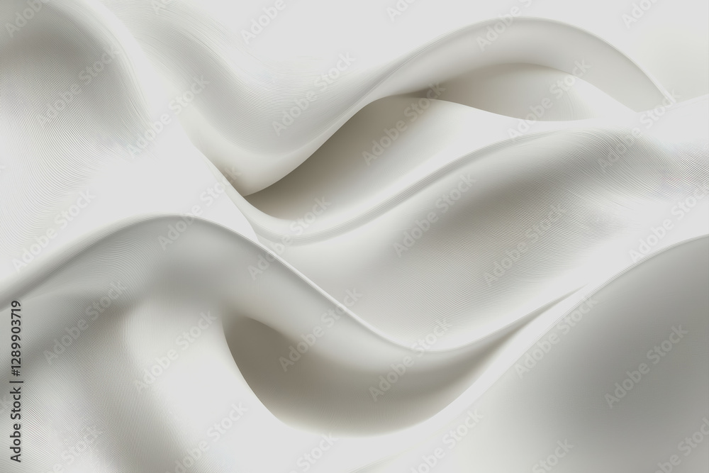 Fototapeta premium White silk fabric background texture for design and textiles in soft natural lighting