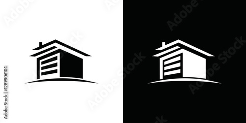 simple garage house logo vector