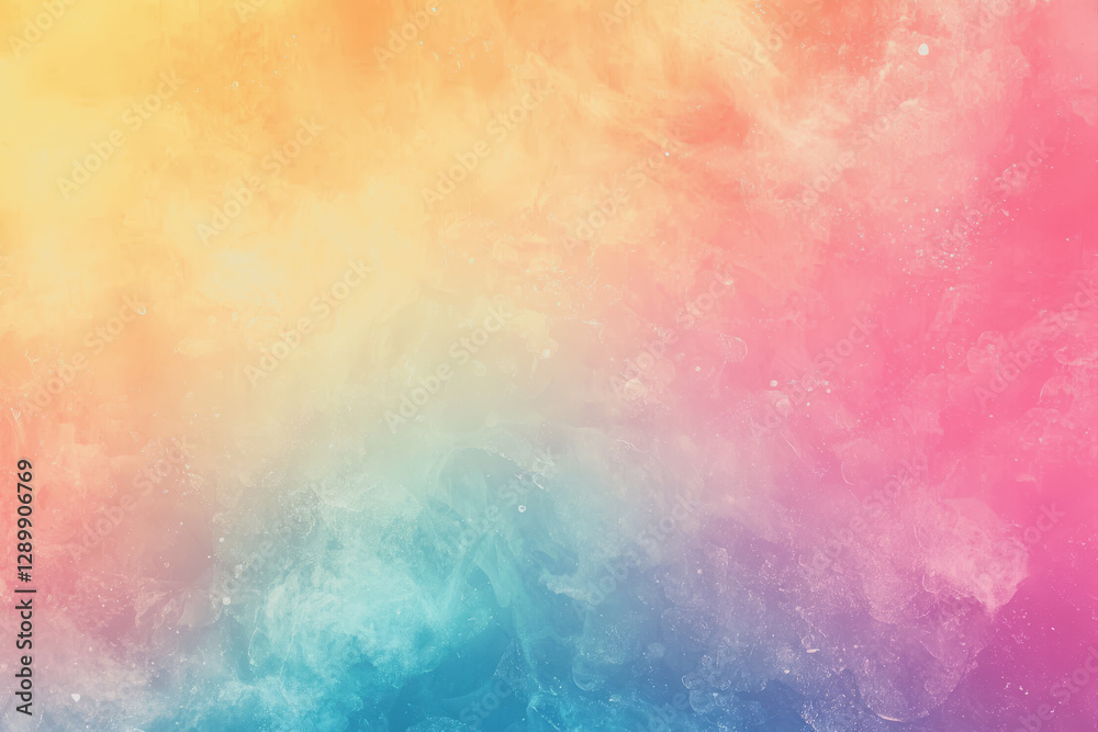 Fototapeta premium Colorful abstract background with splashes and drips of various paint colors creating a vibrant texture